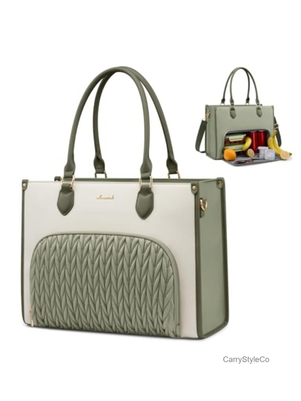 3 in 1 Laptop Lunch Tote Bag Insulated Compartment 15.6 Inch Work Teacher